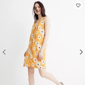 Madewell Heather Button-Front Dress in Ikat Floral